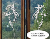 window safety sticker horse head decor